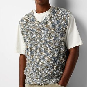 Obey Reuben gray marled touch of wool soft sweater vest NWT
